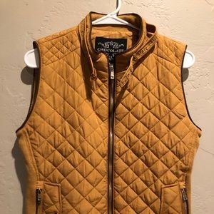 Golden  quilted puffer vest - Chocolate size L